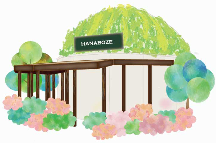 HANABOZEの外観イラスト